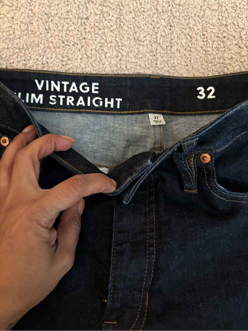 JCrew Vintage Slim Straight Jeans - Dark Indigo